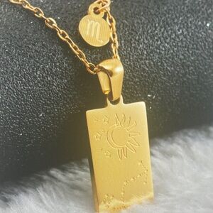 Gold Zodiac Pendant Necklace